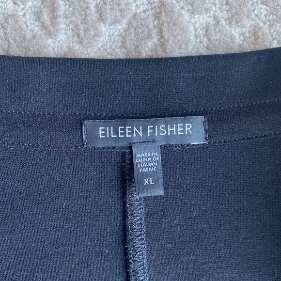 Eileen Fisher Black Moto Asymmetrical Zip Viscose Jacket, size XL - Picture 5 of 11